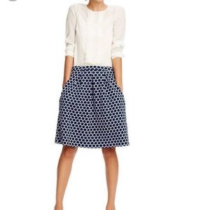 Boden Dot Jersey Pleated Skirt